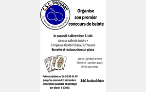 Concours de Belote du CSC Thouars