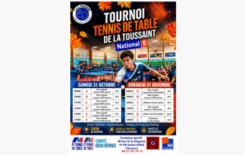 37ème Tournoi National B Tennis de Table du C.S.C.T.